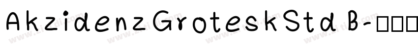 AkzidenzGroteskStd B字体转换